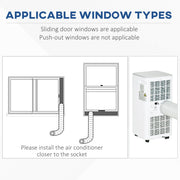 HOMCOM 10000 BTU Mobile Air Conditioner Portable AC Unit for Cooling Dehumidifying Ventilating with Remote Controller, LED Displa, White Homcom