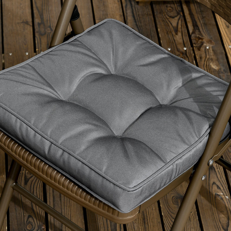 Garden Seat Cushion, 40 x 40cm, Grey