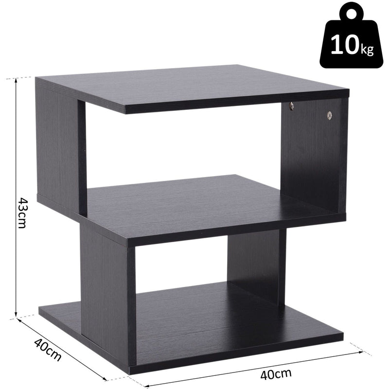 2 Tier Square Coffee Table with Storage