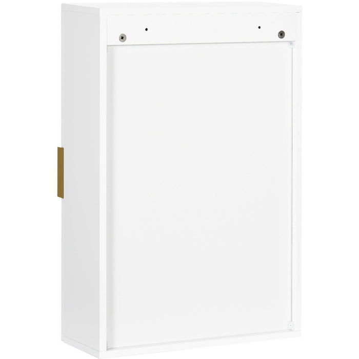 White Over Toilet Wall Cabinet With Adjustable Shelves