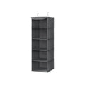 2 Set Hanging Wardrobe Storage Shelves, Grey Songmics