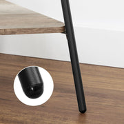 Coat Stand With Shelves by Vasagle - Pyramid style coat stand with a black steel frame and two small shelves - Keeps coats organised in your hallway