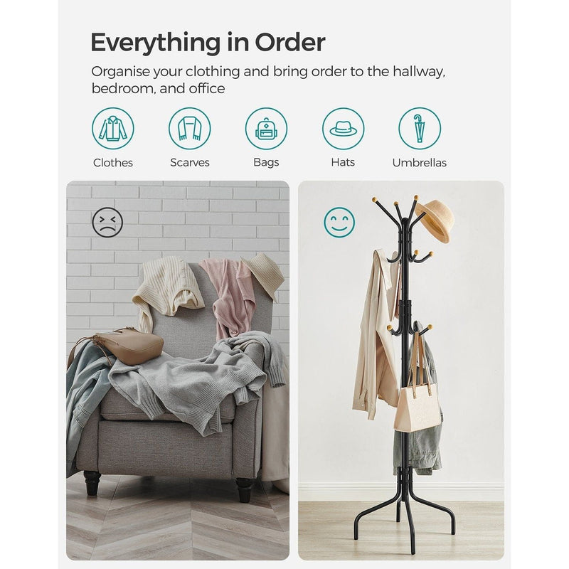 Black Metal Coat Stand by Songmics