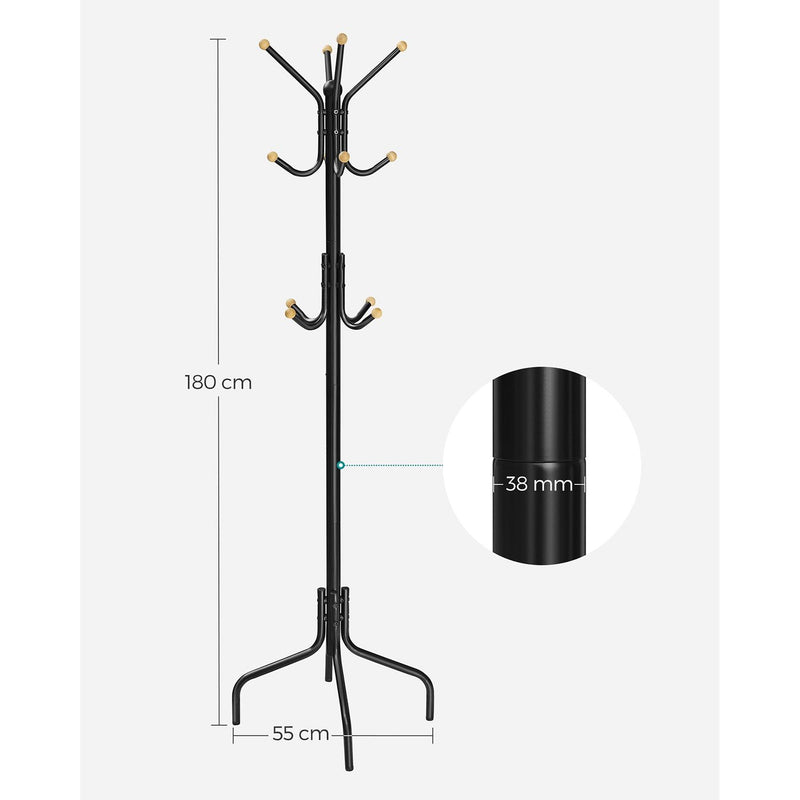 Black Metal Coat Stand by Songmics