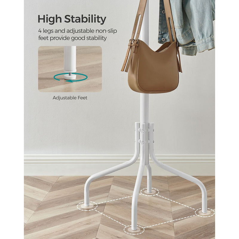 White Metal Coat Stand by Songmics