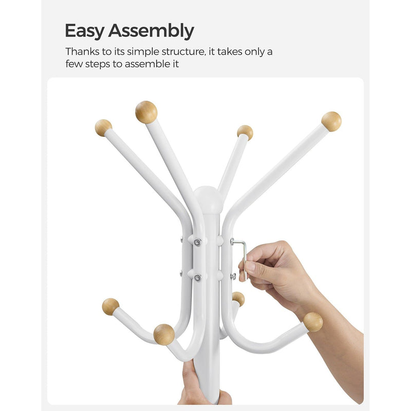 White Metal Coat Stand by Songmics