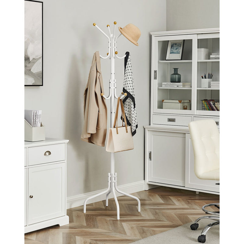 White Metal Coat Stand by Songmics