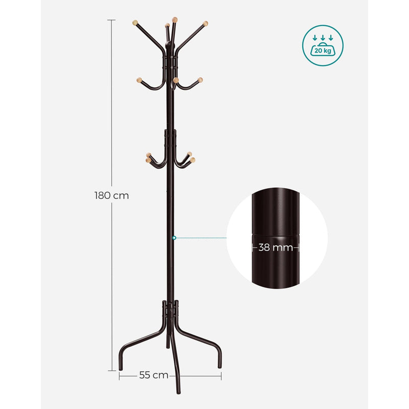 Songmics Metal Coat Stand, Brown
