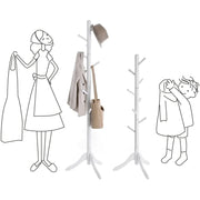 White Wooden Coat Stand by Vasagle - Perfect for keeping your hallway organised and tidy