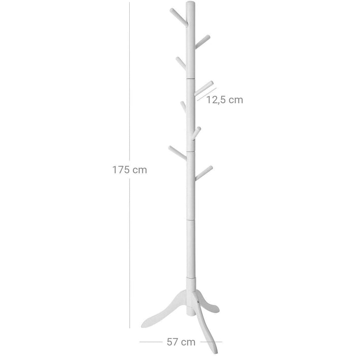 White Wooden Coat Stand by Vasagle