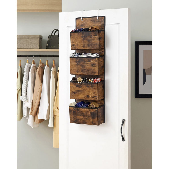 Over The Door Storage Organiser, Rustic Brown