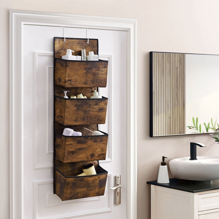 Over The Door Storage Organiser, Rustic Brown