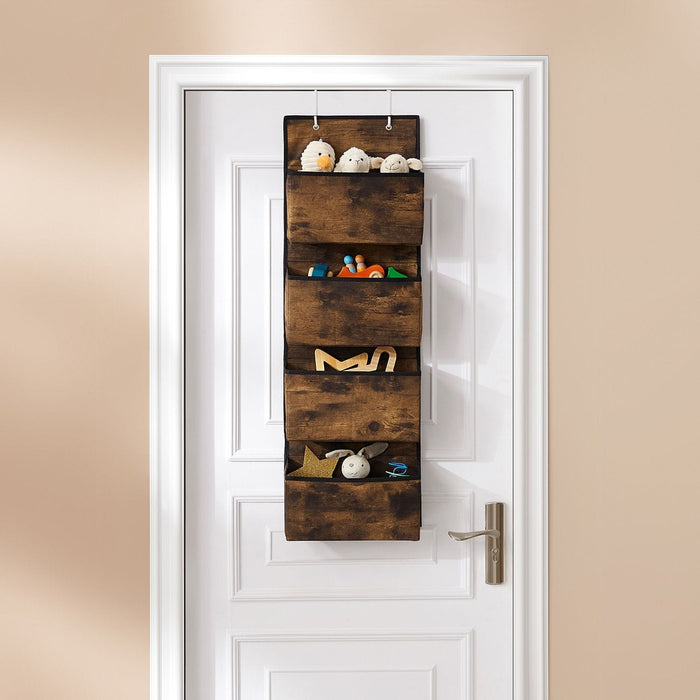 Over The Door Storage Organiser, Rustic Brown