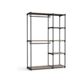 Portable Open Wardrobe Metal Frame, Black Songmics