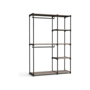 Portable Open Wardrobe Metal Frame, Black Songmics