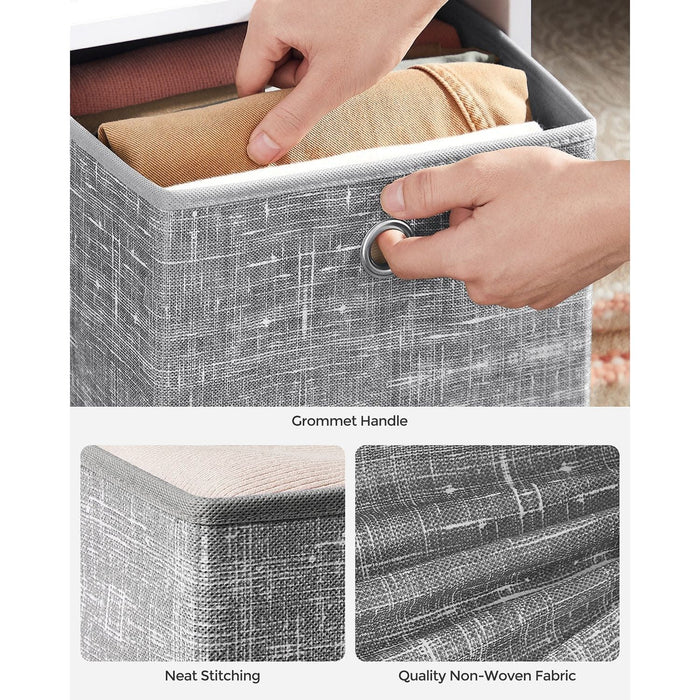 Songmics Fabric Boxes For Cube Storage Set of 6 Grey