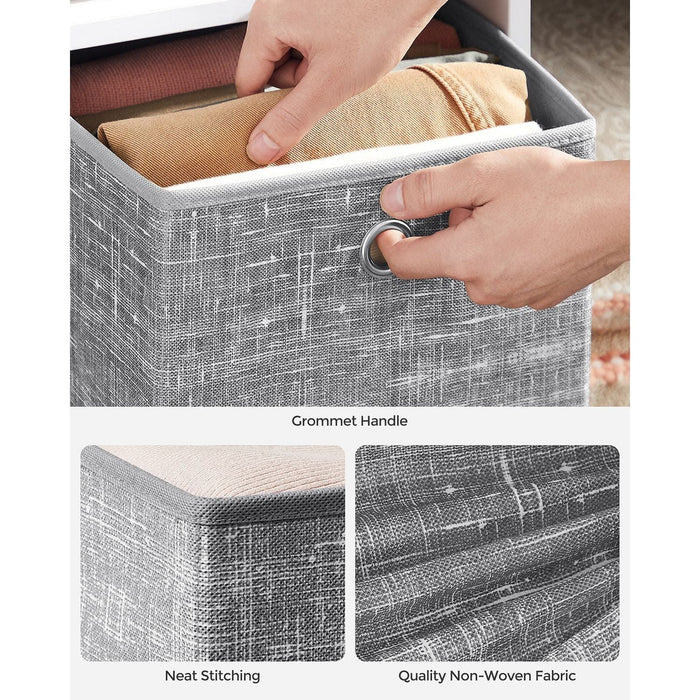 Songmics Fabric Boxes for Cube Storage, Grey