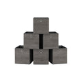 Fabric Boxes for Cube Storage Set of 6, Grey, 30x30x30cm Songmics