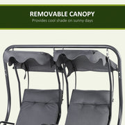 Canopy Swing Seat, Modern Garden Swing Seat, Outdoor Outsunny