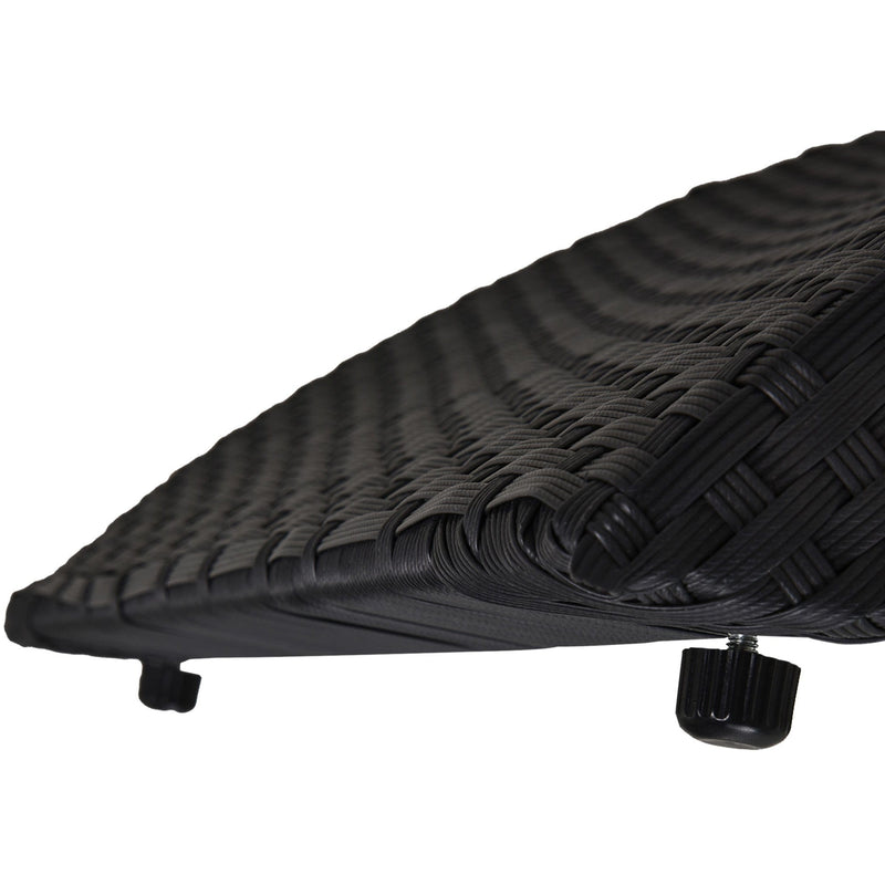 Curved Rattan Sun Lounger With Cushions