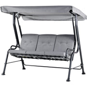 3 Seater Garden Swing Chair Hammock With Canopy, Bed Outsunny