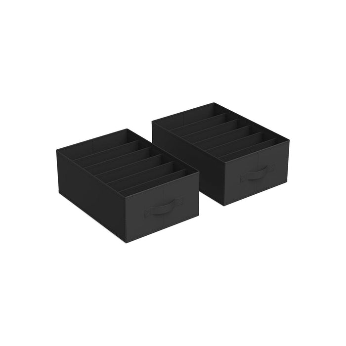 Songmics Underwear Drawer Organizer Black Set of 2