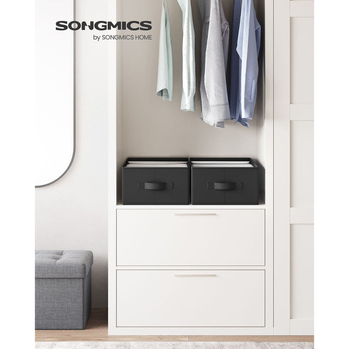 Songmics Underwear Drawer Organizer Black Set of 2