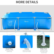 8ft Steel Frame Pool Set, Filter Pump, Rust Resistant Outsunny