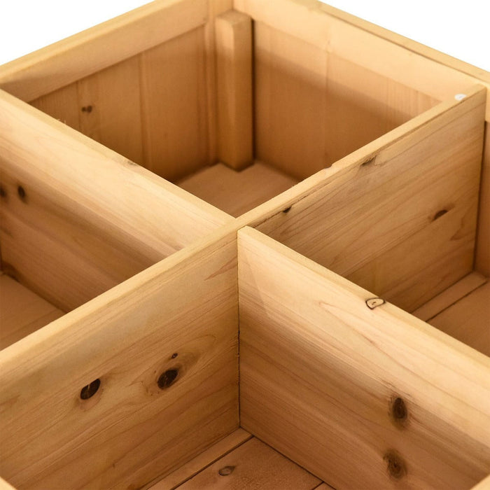 8-Box Raised Wooden Planter Box, 110x46x76 cm