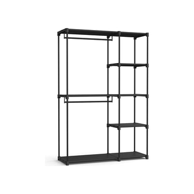 Portable Wardrobe Closets Black Songmics