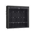 Portable Wardrobe With Cover Black Songmics