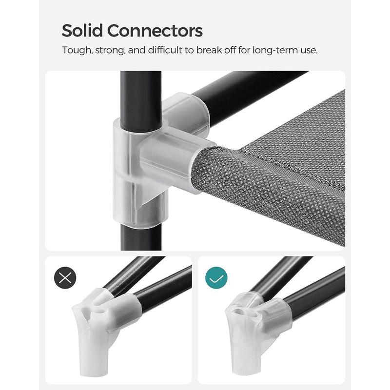 Portable Wardrobe With Cover Black