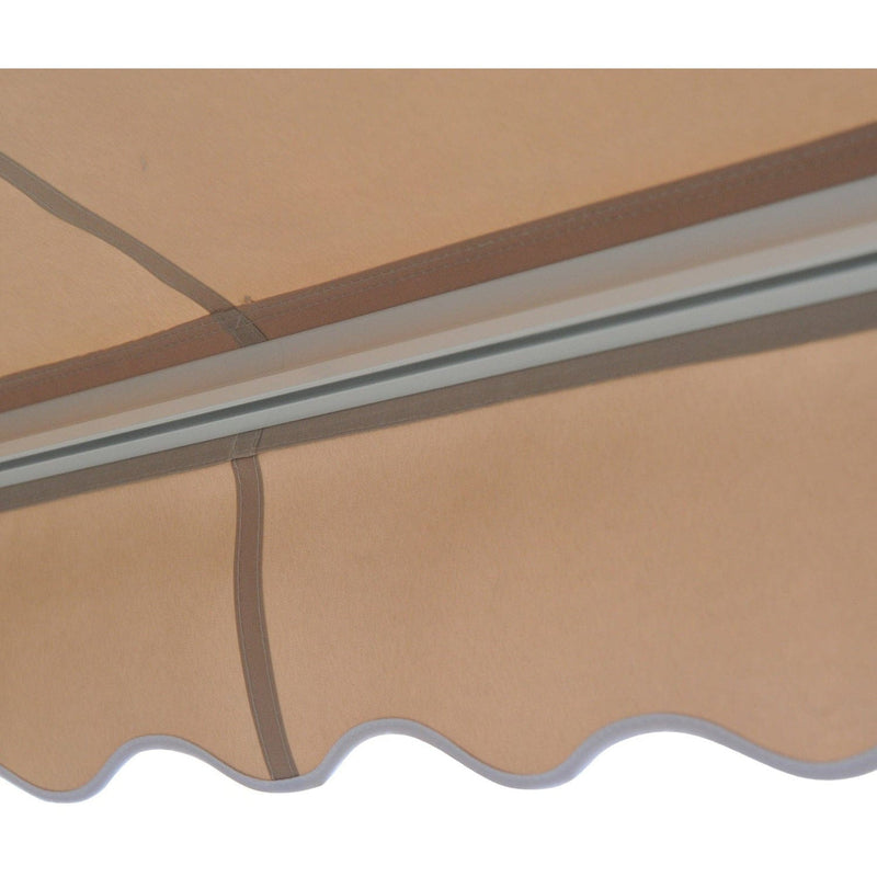 Manual Awning For Patio 3.5 x 2.5M Retractable Cream White