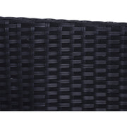 Outsunny Rattan Chair 2-Seater Loveseat-Black Outsunny