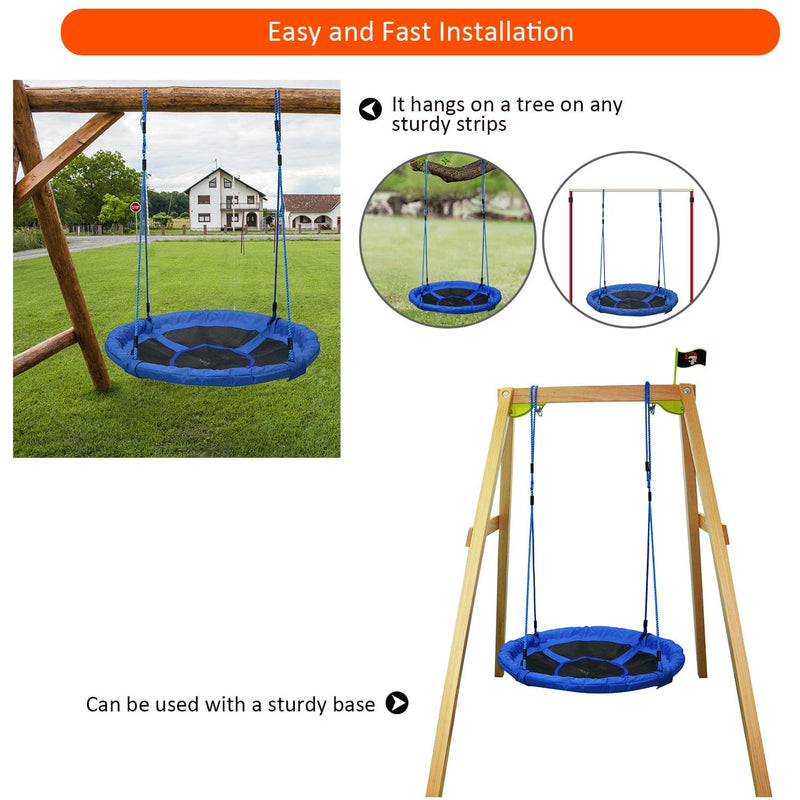 Kids' Round Tree Spin, 100cm, Blue