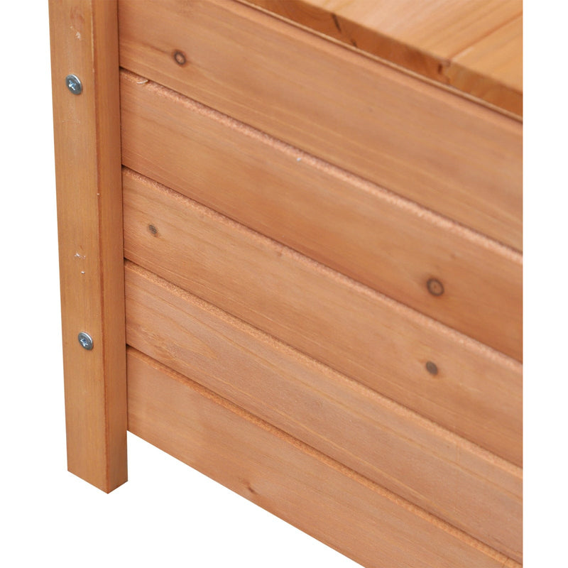 Outsunny Outdoor Garden Storage Bench Patio Box All Weather Deck Fir Wood Solid Seating Outsunny