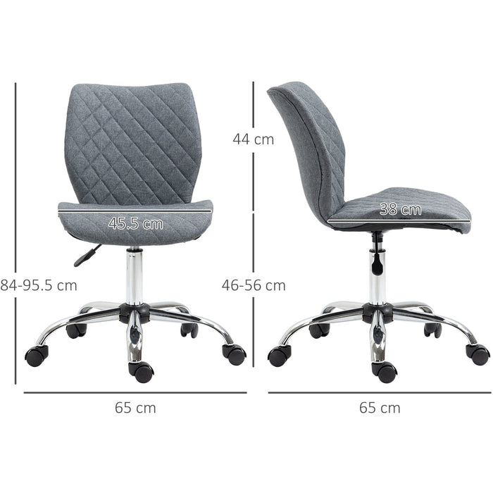 Linen Office Task Chair Grey