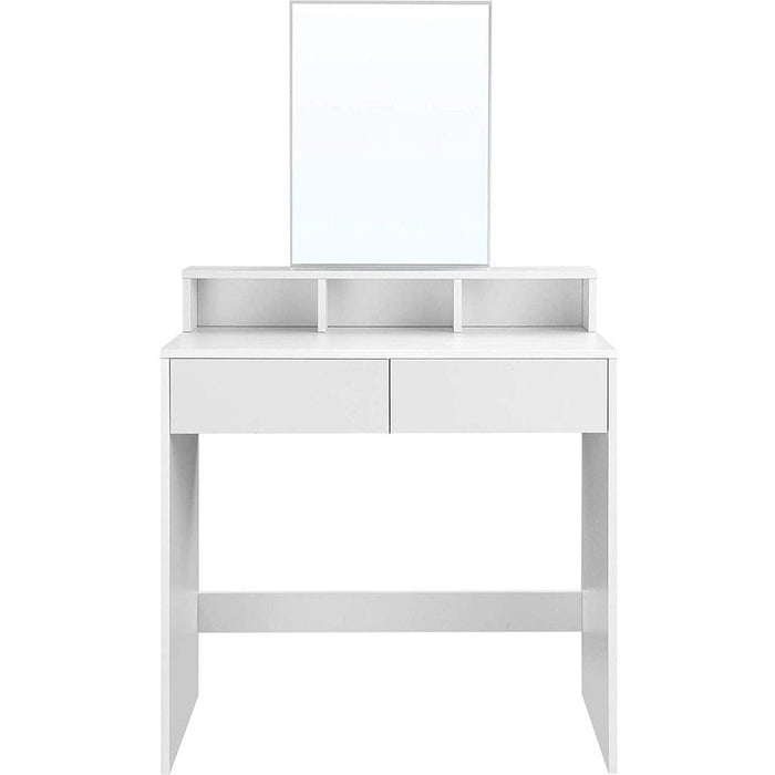 White Dressing Table With Mirror and Drawers by Vasagle