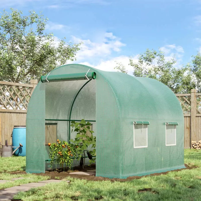 Reinforced Walk in Polytunnel Greenhouse 2.5x2m