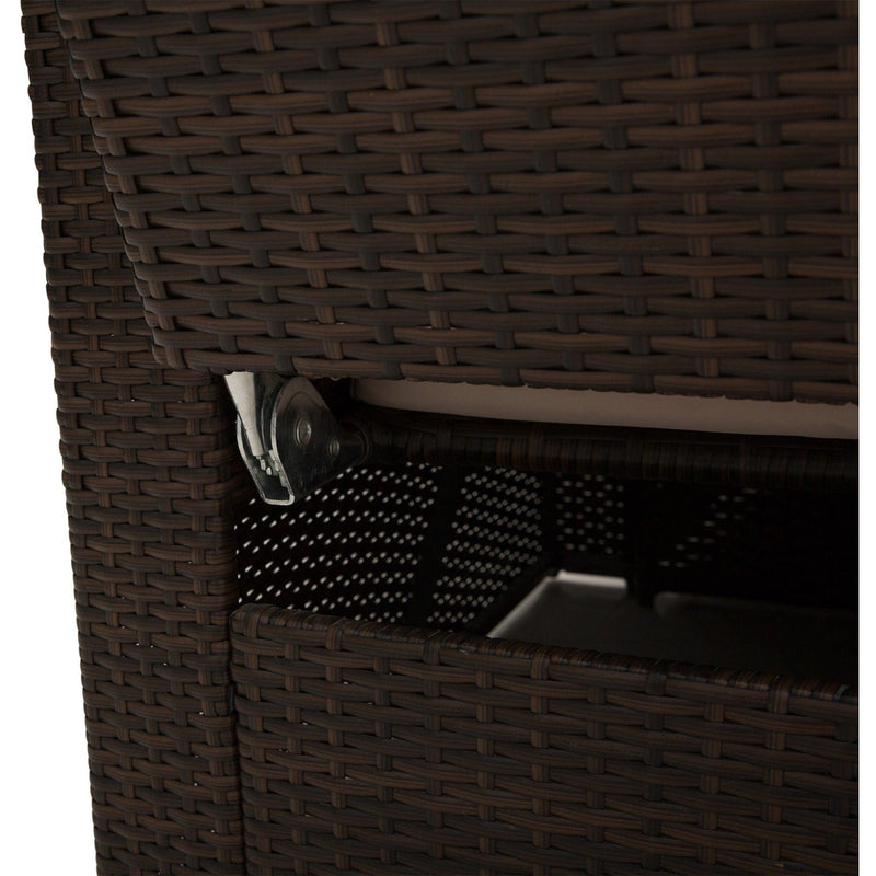 Rattan Lounger Set, Reclining Armchairs With Footstools