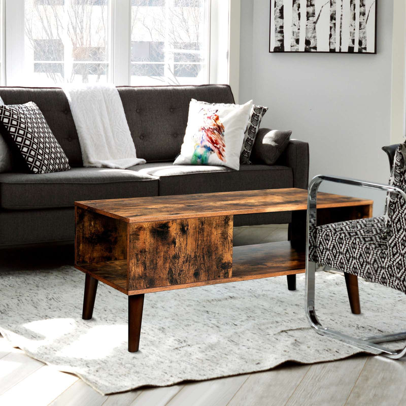 Retro Coffee Table With Storage by Vasagle