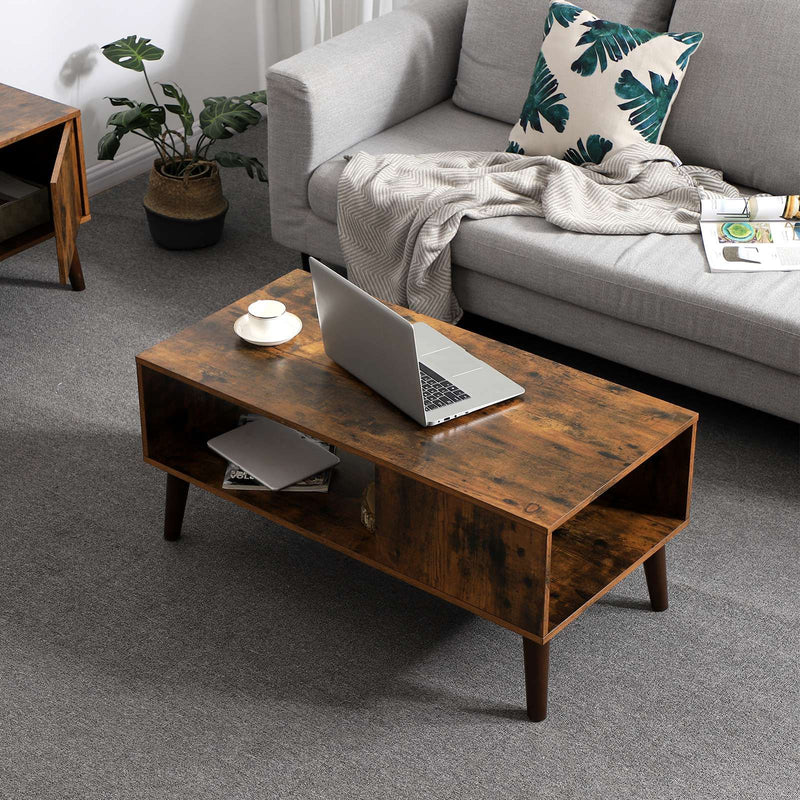 Retro Coffee Table With Storage by Vasagle