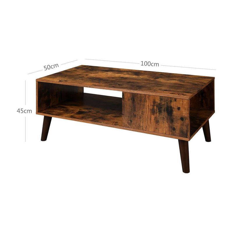 Retro Coffee Table With Storage by Vasagle