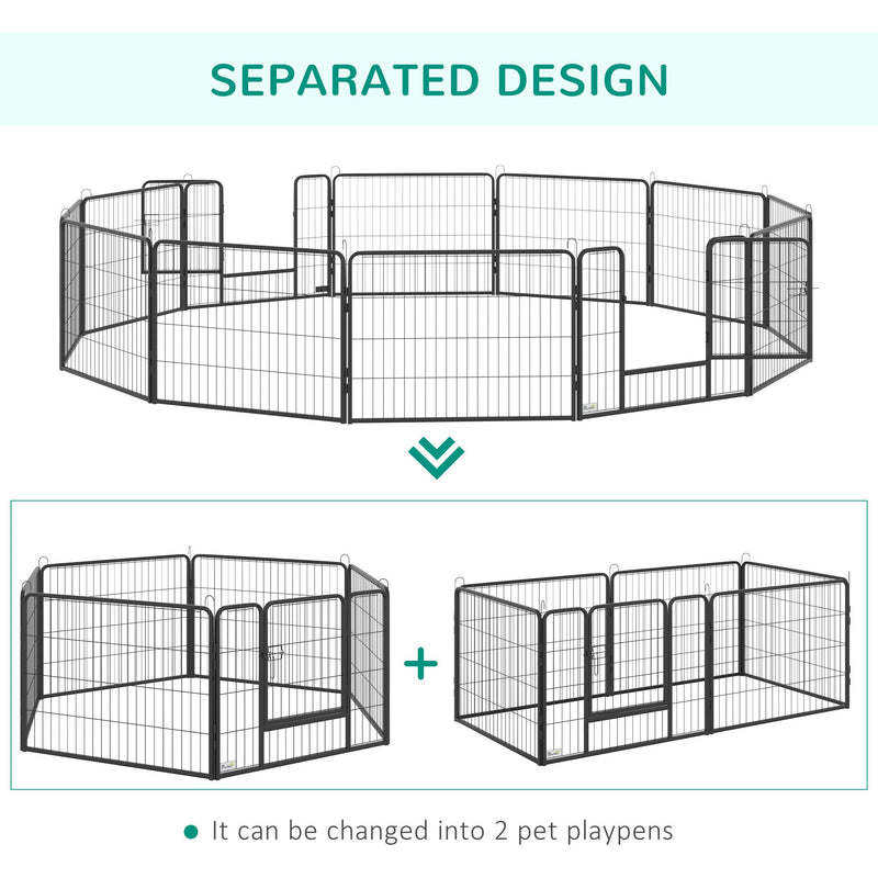 Heavy Duty Pet Play Pen with 2 Doors, 80x60cm