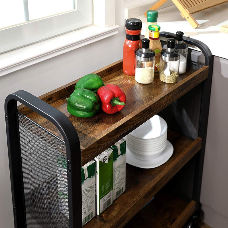 Vasagle Kitchen Cart On Wheels 3 Tier