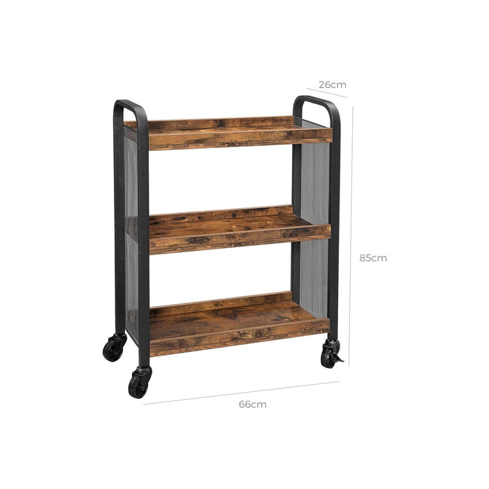 Vasagle Kitchen Cart On Wheels 3 Tier