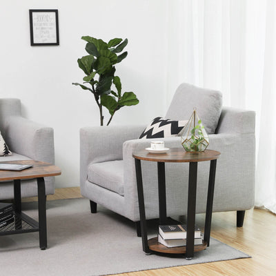 Vasagle Small Round Accent Table Industrial Style