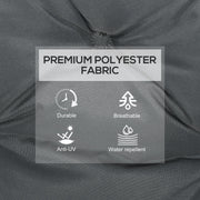 Thick Outdoor Seat Cushions With Backs, Grey Outsunny