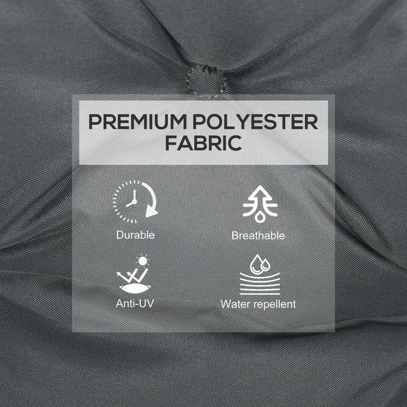 Thick Outdoor Seat Cushions With Backs, Grey Outsunny