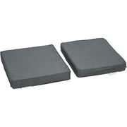 Outsunny Set of 2 Garden Seat and Back Cushion Set, Replacement Cushions for Outdoor Furniture with Seat Cushion and Back Cushion, Dark Grey Outsunny